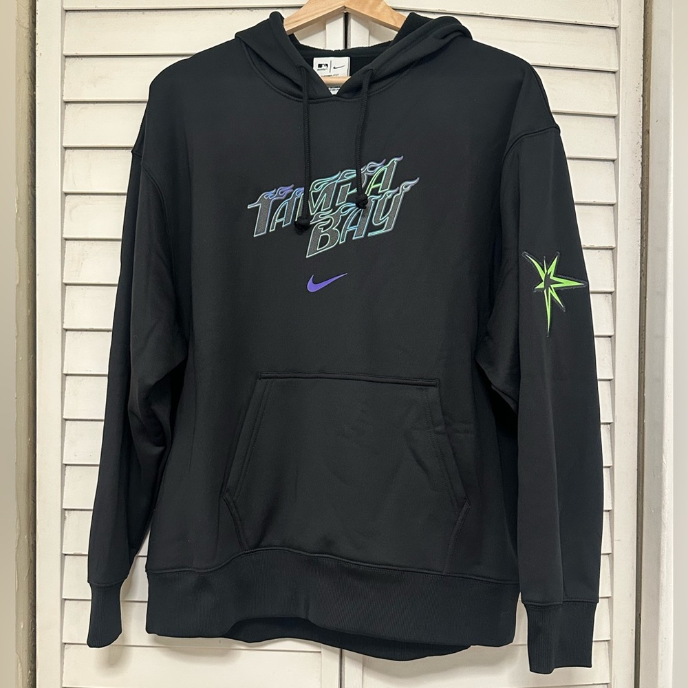 NWT Tampa Bay Rays Oversized Fit Therma-Fit Hoodie Sz M